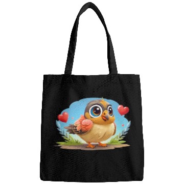 Discover 3D bird cartoon Bags