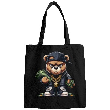 Discover teddy bear with money Bags