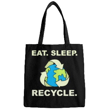 Discover Eat Sleep Recycle Save Planet Earth Climate Change Bags