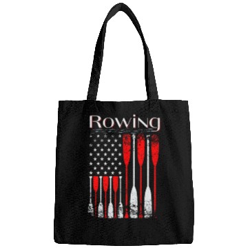 Discover Rowing US flag american rower patriotic paddle Bags