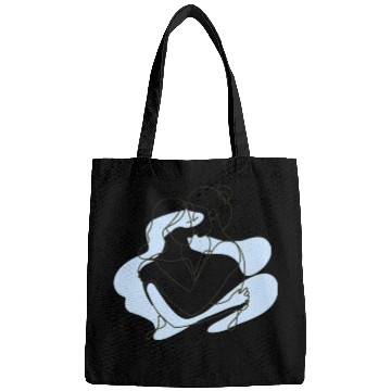 Discover Abstract Line Art Lesbian Couple Bags