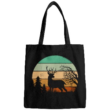 Discover Serene Deer Twilight Forest Silhouette Bags