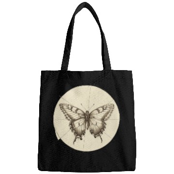 Discover Butterfly pencil sketch Bags