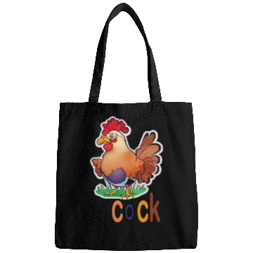 Discover cute cock animal Bags