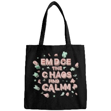 Discover Embrace typography design Bags