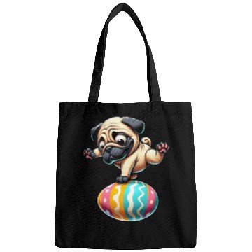 Discover Easter Pug Breakdancing, Egg Balancing Bags