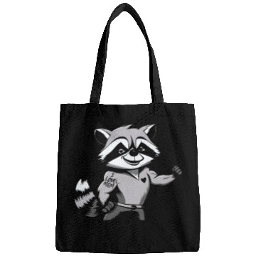 Discover Racoon I Love Mom Bags