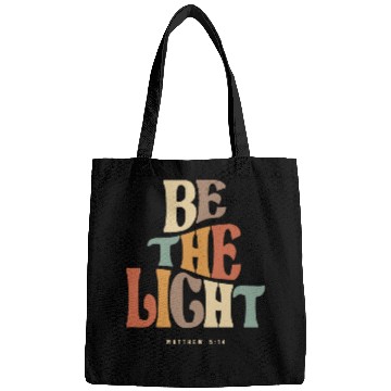 Discover Be The Light Matthew 5:14 Christian Quote Bags