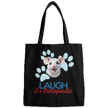 Discover Cute Mouse Minimalist Style Laugh it's therapeutic Bags