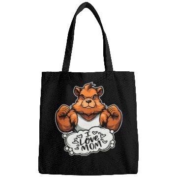 Discover Guinea Pig Cavy Mother I Love Mom Bags