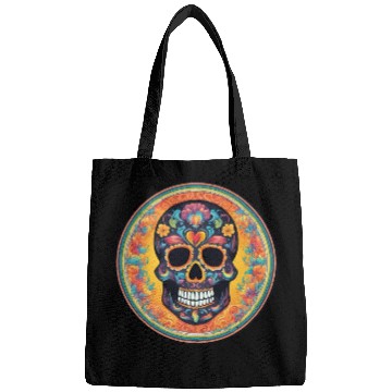Discover Sugar skull rainbow Bags