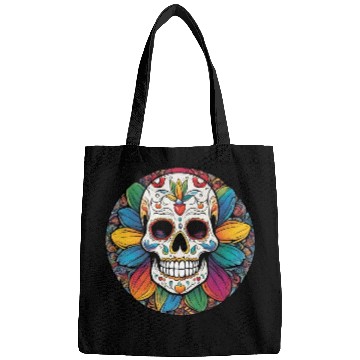 Discover Sugar skull rainbow Bags