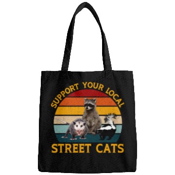Discover Support Your Local Street Cats Bags,Opossum