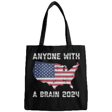 Discover 2024 Brain Vote Democracy Anti-Trump Bags