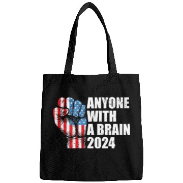 Discover 2024 Brain Vote Democracy Anti-Trump Bags