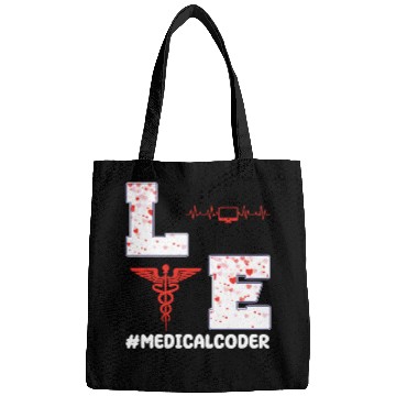 Discover Medical Coder Valentine's Day Design Bags
