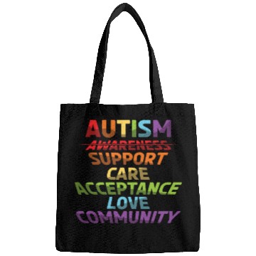 Discover Autism Support Care Acceptance Love Community Bags
