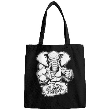 Discover Elephant I Love Mom Bags