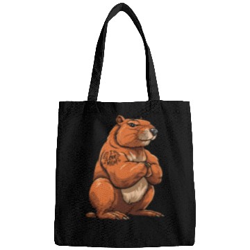 Discover Capybara Biceps Tattoo I Love Mom Bags