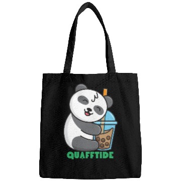 Discover Time for a drink with panda cute panda Bags