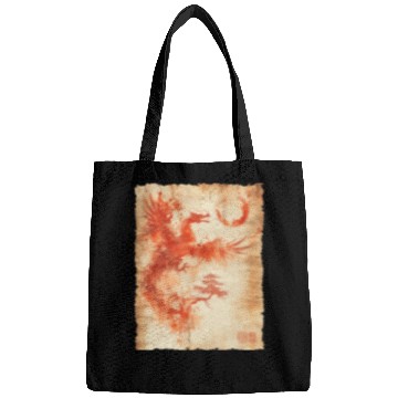 Discover Fantasy Papyrus Scroll Japanese Art Silhouette Bags