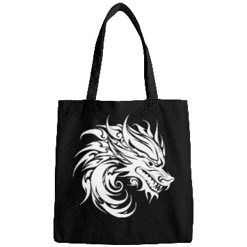 Discover Roaring Chinese Dragon In Tattoo Style Bags