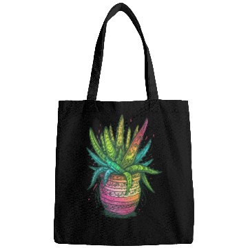 Discover Psychedelic Aloe Vera Succulent Plant Gardener Bags