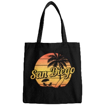 Discover San Diego California Surfer Souvenir Bags