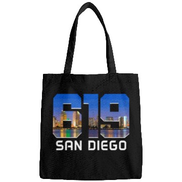 Discover San Diego 619 Area Code California Bags
