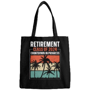 Discover 2024 Retirement Countdown Beach Bags