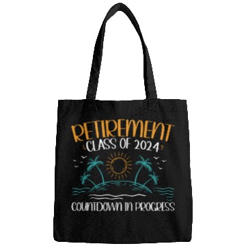 Discover 2024 Retirement Countdown Beach Bags