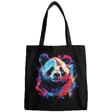 Discover Watercolor Colorful Panda Colorful Animals Bags