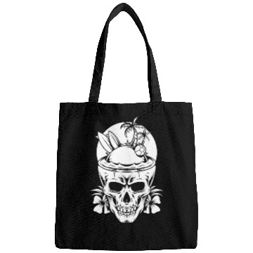 Discover Surfing Surfer Skull Skull Nature Bags