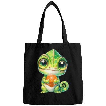 Discover Chameleon Holding 20-sided Dice Bags