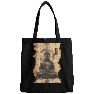 Discover Vintage Papyrus Scroll Japanese Silhouette Buddha Bags