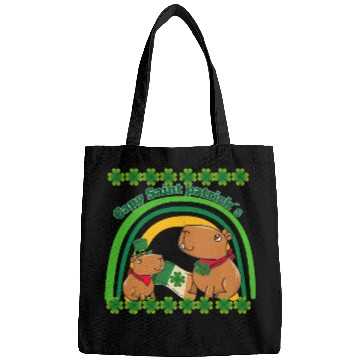 Discover Capybara saint Patrick´s day Bags