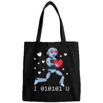 Discover I Love You Binary 01010 Robot Valentine Roboticsro Bags