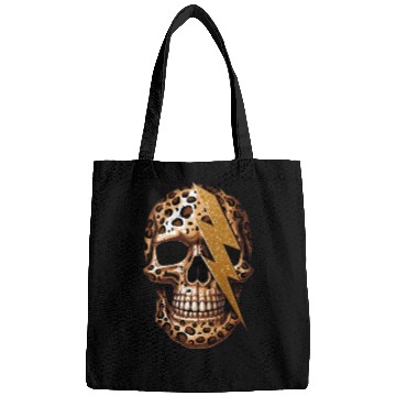 Discover skull with leopard animal print Bags
