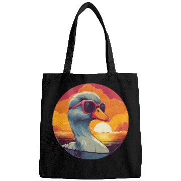 Discover Cool Duck Sunglasses Water Sunset Swimming Bags