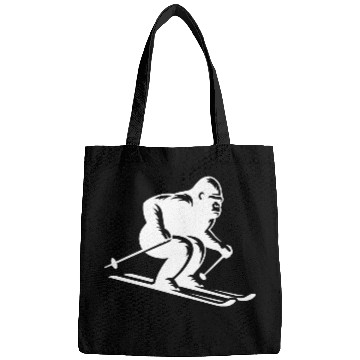 Discover Monkey Gorilla Chimpanzee Ski Silhouette Design Bags