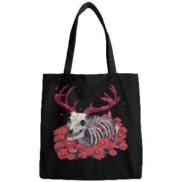 Discover Deer Floral Skeleton Flower Animal Bags