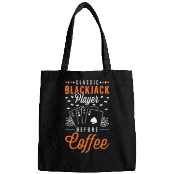 Discover Classic Blackjack Player Before Card Game Coffee Bags