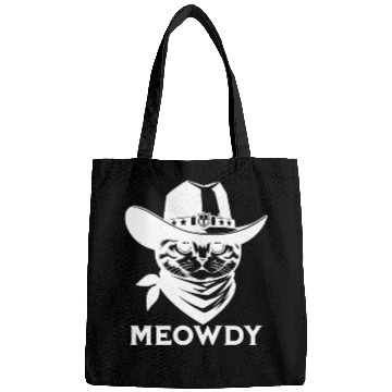 Discover Cute Meowdy Cat Cowboy Pun Bags