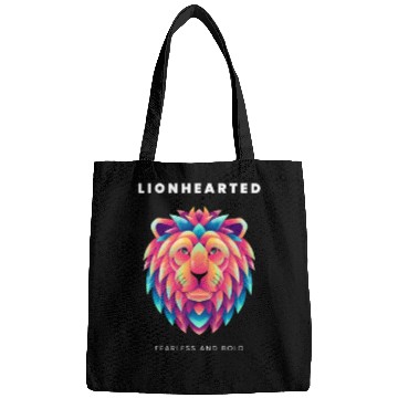 Discover Black Purple Illustrative Lion Bags