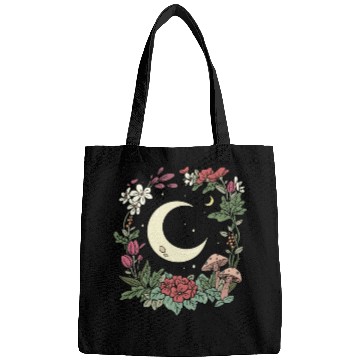 Discover Mushroom Moon Cottagecore Naturecore Bags