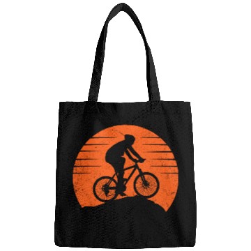 Discover Mountain Bike Sunset Graphic Bags