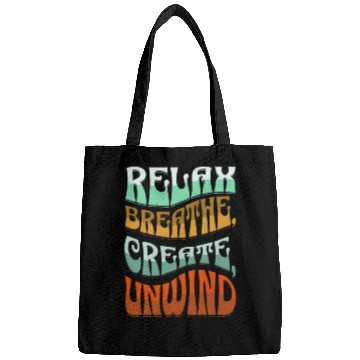 Discover Relax, breath, Create, Unwind Bags