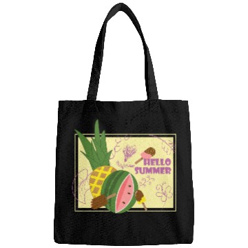 Discover Hello summer fruit ice cream flowers & butterfly Bags