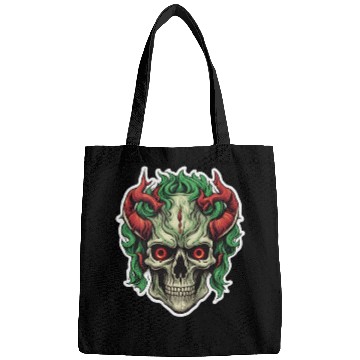 Discover Infernal Emerald: Red-Horned Skull Bags