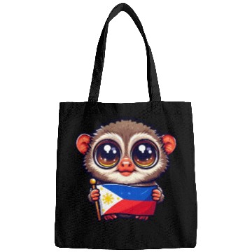 Discover Tarsier with Philippine Flag Bags